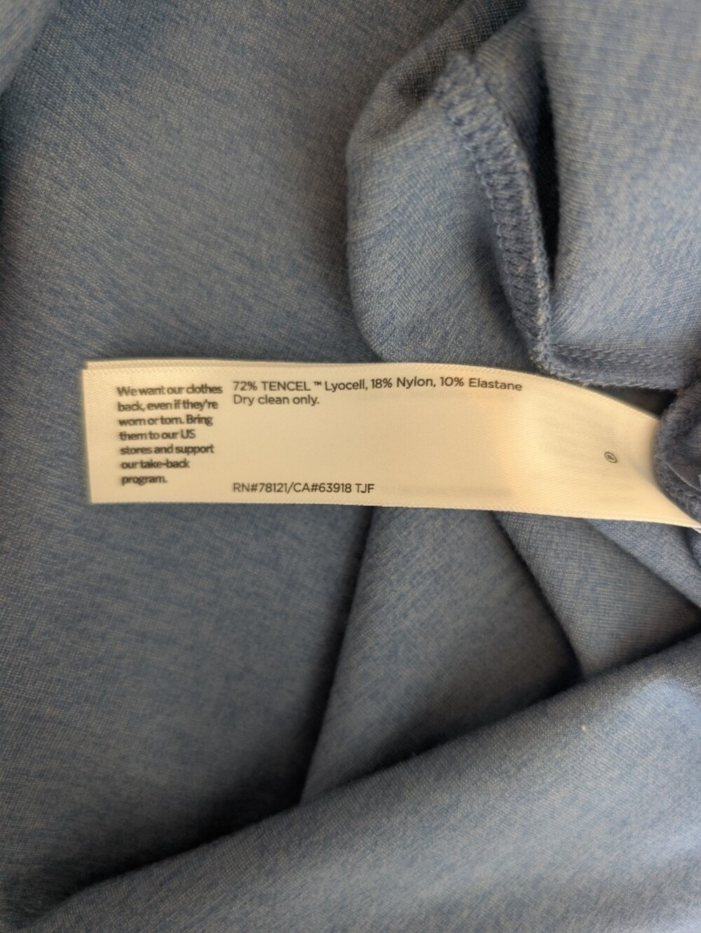 Eileen Fisher Womens Small Blue Long Sleeve Shirt Basic Lounge Athleisure Casual - Picture 6 of 6